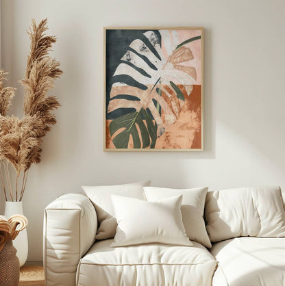 "Into the jungle" Framed Textured Wall Art: Walnut / 40"H x 30"W - Decor Addict, LLC