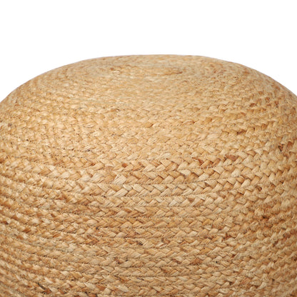 Jute Farmhouse Natural/Gray Hand Woven Cylinder Pouf - Decor Addict, LLC