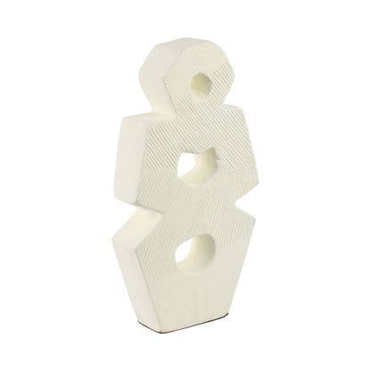 Ivory 18 in. Terracotta Abstract Sculpture - Decor Addict, LLC