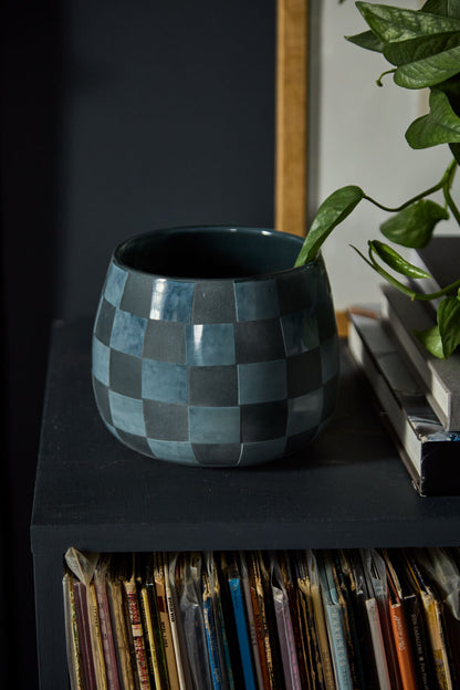 Enthia Checkerboard Glass Vase - Small - view 2