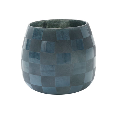Enthia Checkerboard Glass Vase - Large