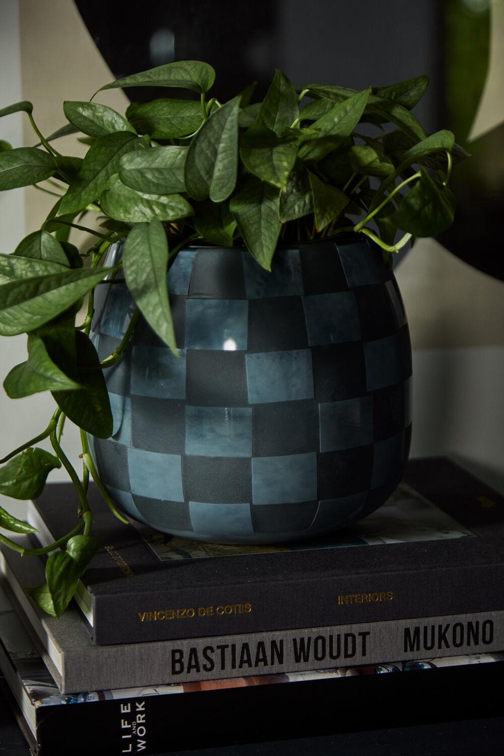 Enthia Checkerboard Glass Vase - Large - view 2