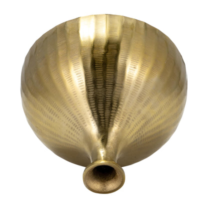 Metal, 7" Bulbous Vase,gold - Decor Addict, LLC