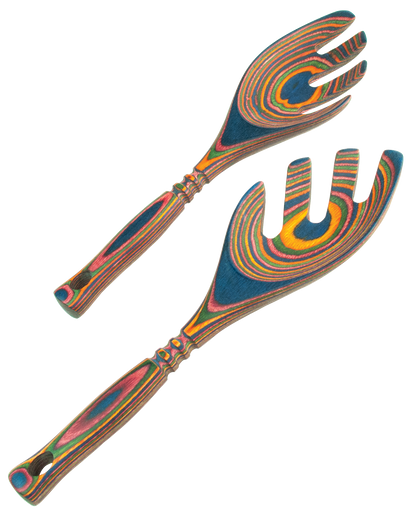 9" Rainbow Pakka Salad Leaf - Carded