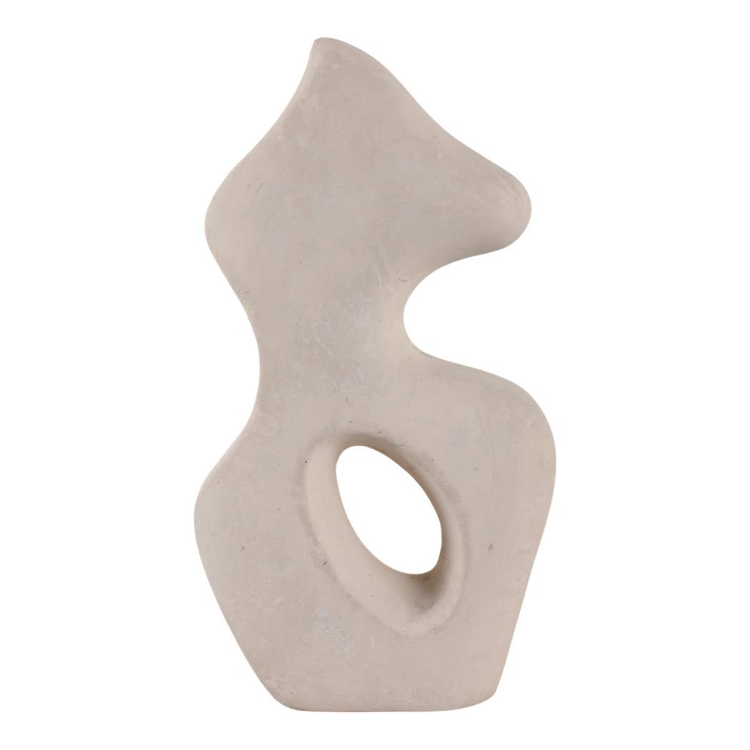 Ceramic Modern Curved Squiggle Sculpture