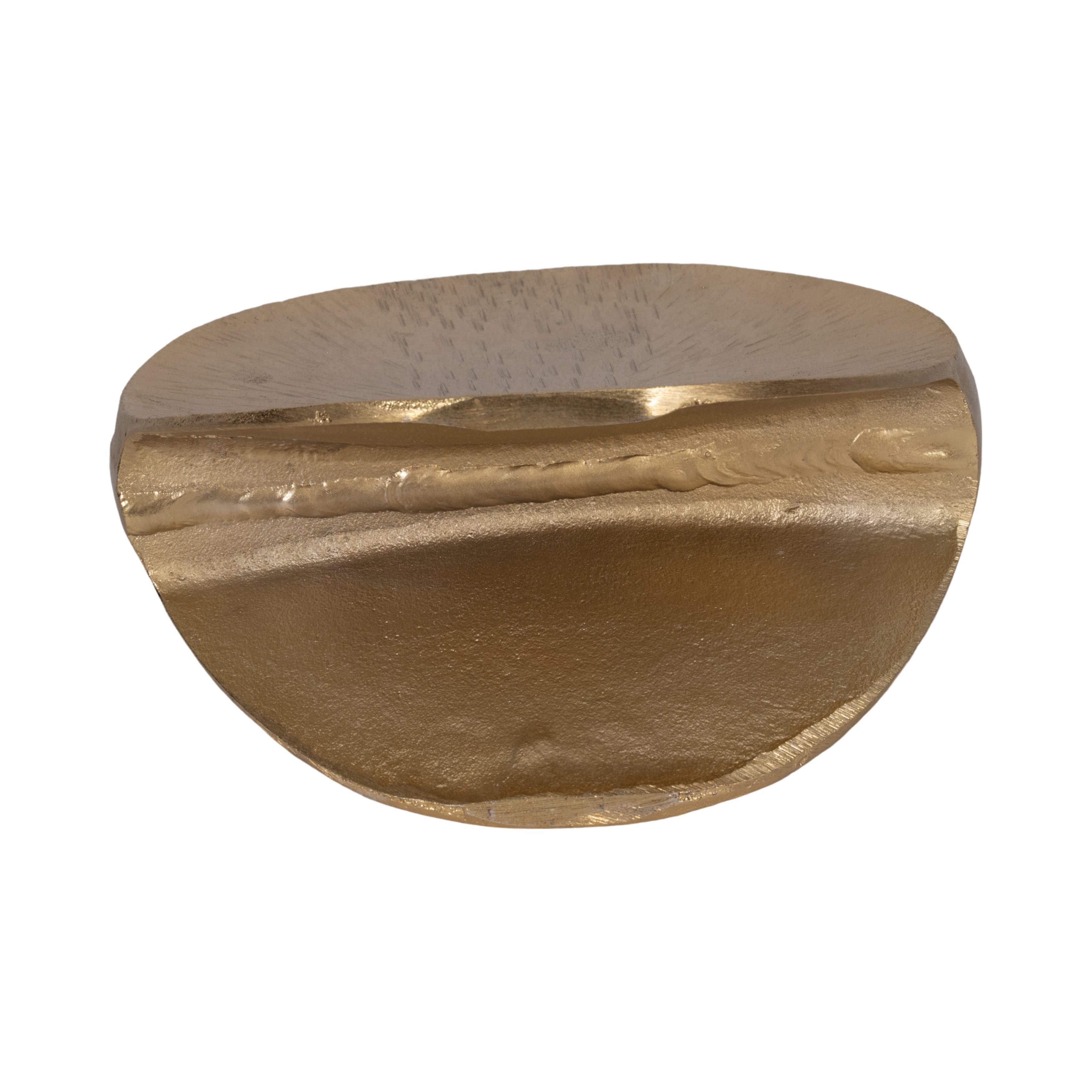 Metal, 12" Etched Oval Vase, Champagne - Decor Addict, LLC