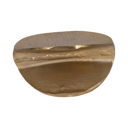 Metal, 12" Etched Oval Vase, Champagne - Decor Addict, LLC