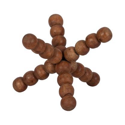 Wood, 6" Beaded Jack, Natural - Decor Addict, LLC