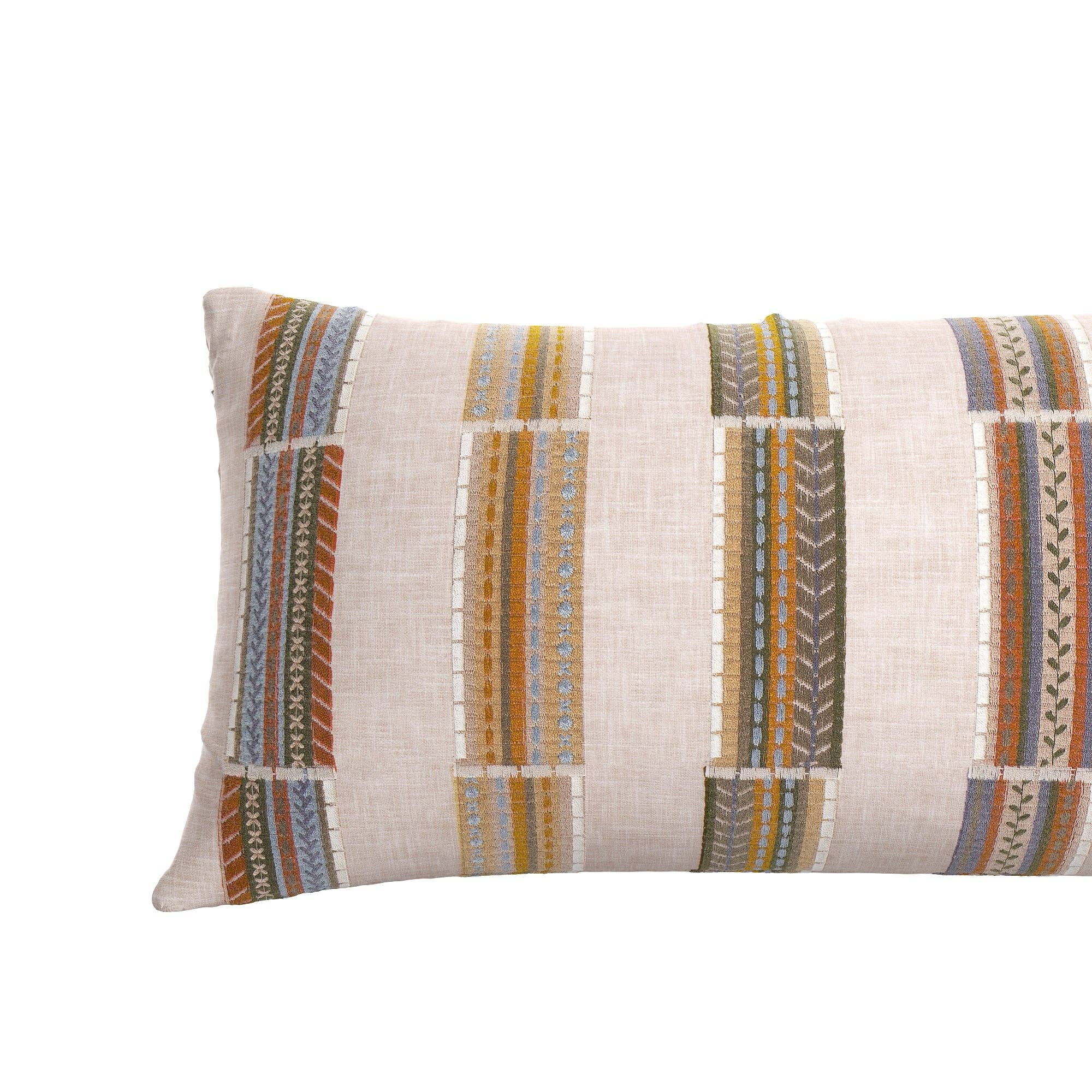 Totnes Lumbar Pillow: Mardi Gras / 12" x 18" - Decor Addict, LLC