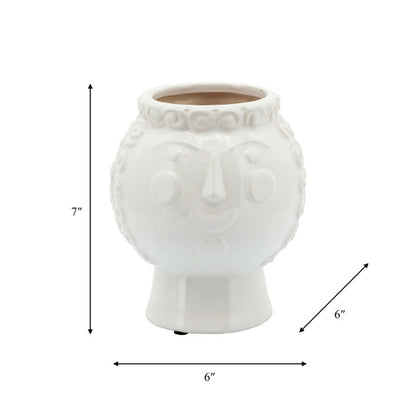 Grandma Face Planter, White