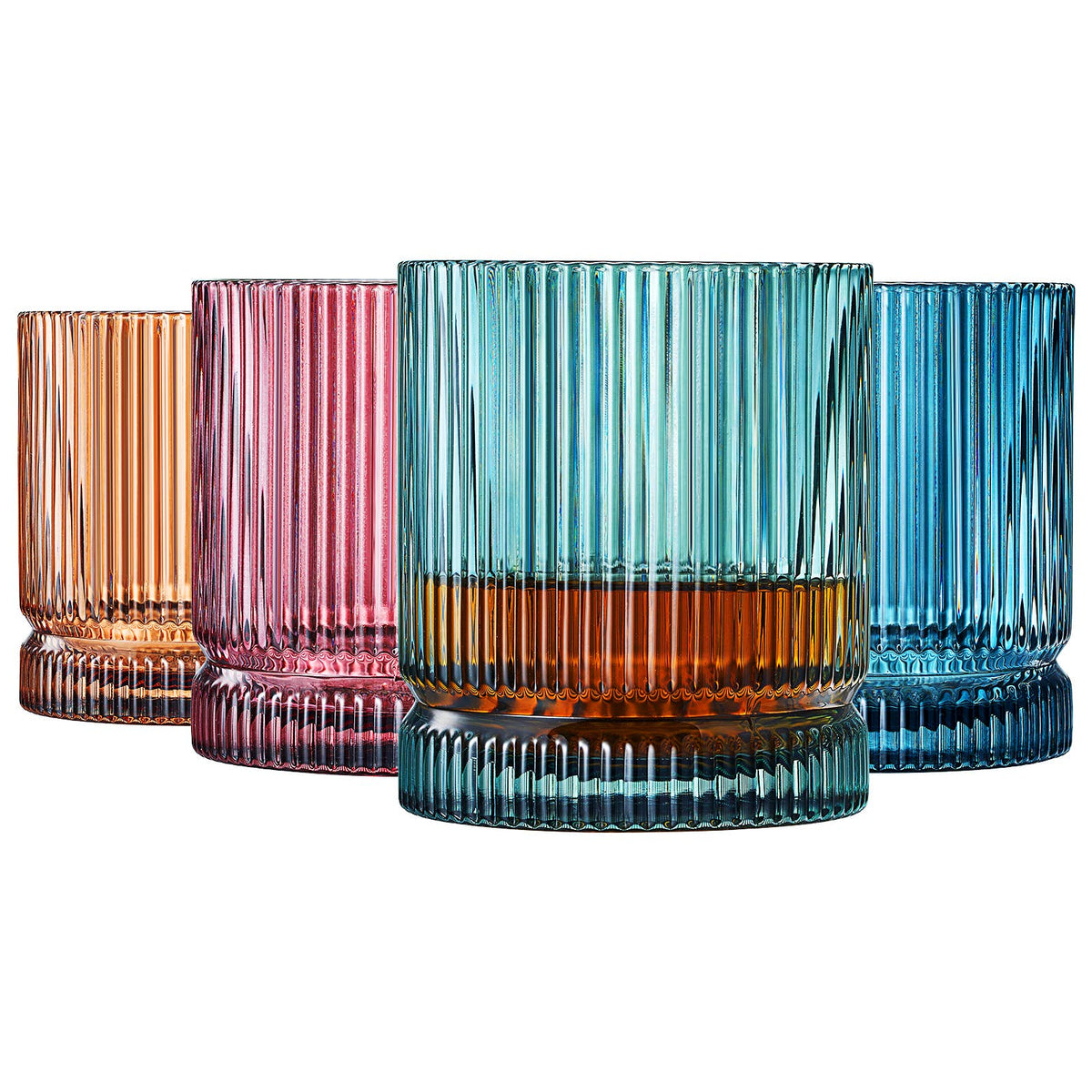 Ribbed Whiskey Drinking Glass - Decor Addict, LLC