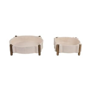 Terrace EcoMix Tray, Beige & Gold (Set of 2)