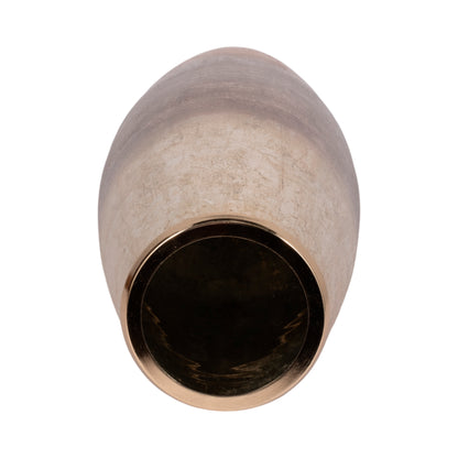 24" Curved Glass Vase Metallic Ombre Finish, Multi - Decor Addict, LLC