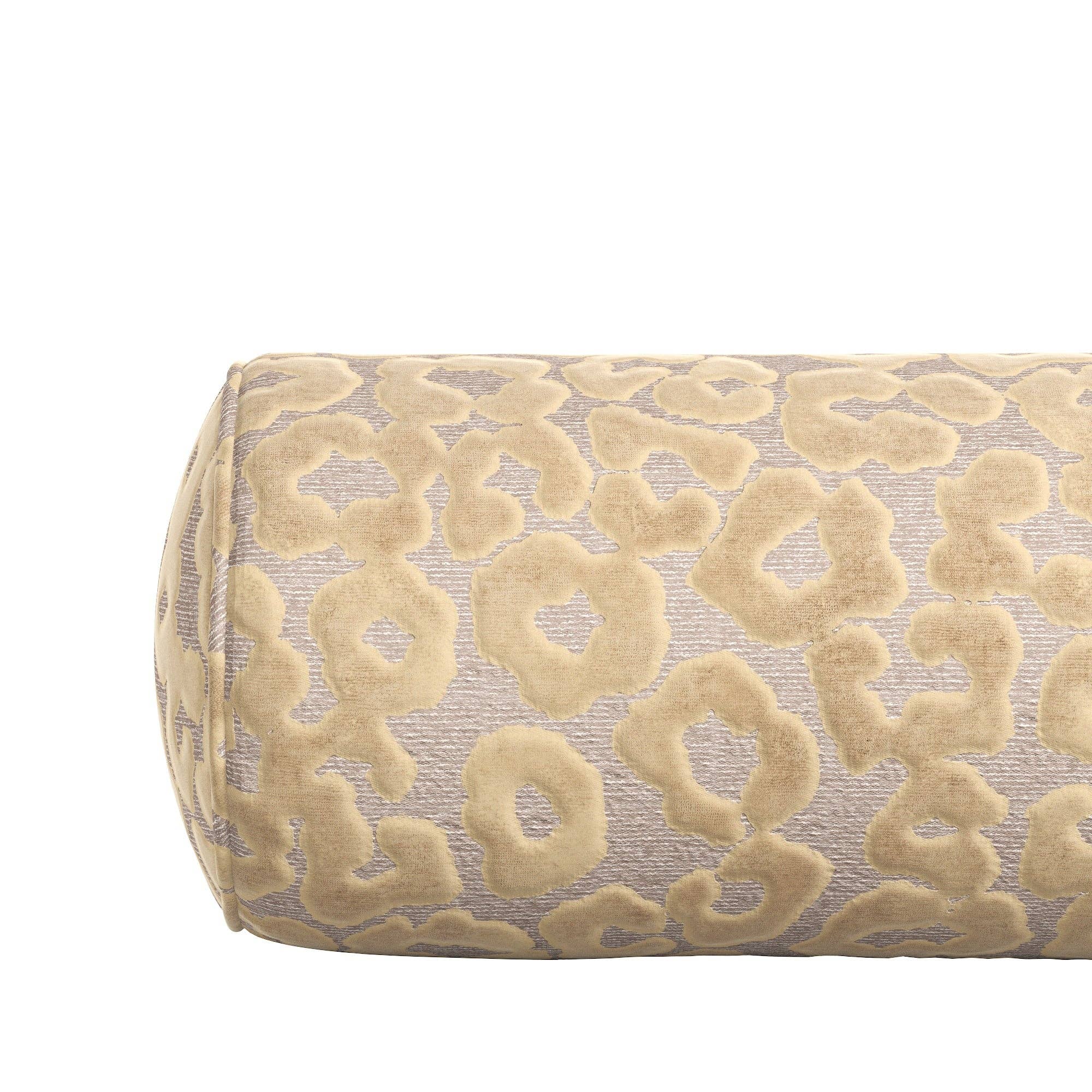 Elvira Neckroll Pillow: Beige - Decor Addict, LLC