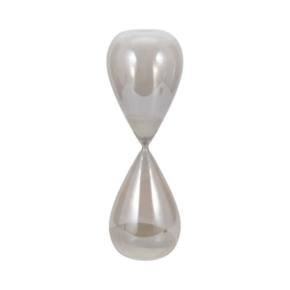 Glass Small Teardrop Silhouette Hourglass - Grey, 20 in. - Decor Addict, LLC