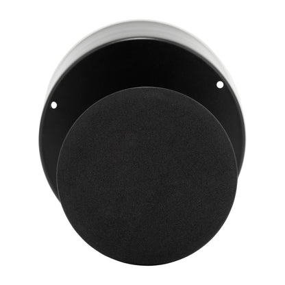 Ec Metal,6",flat Round Base Planter,black - Decor Addict, LLC