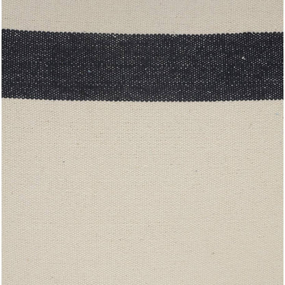 Double Blue Border Striped Throw Pillow with Fringe: Blue/White / 20" x 20" / Poly Filled - Decor Addict, LLC