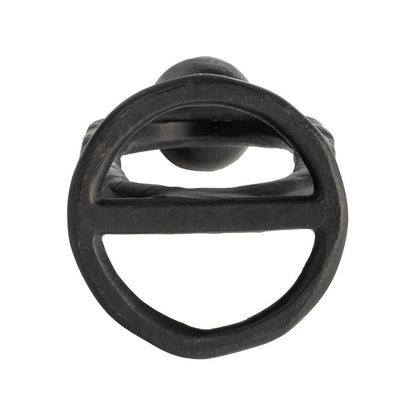 Metal Oval Ring Taper Candle Holder - Black, 8 in. - Decor Addict, LLC
