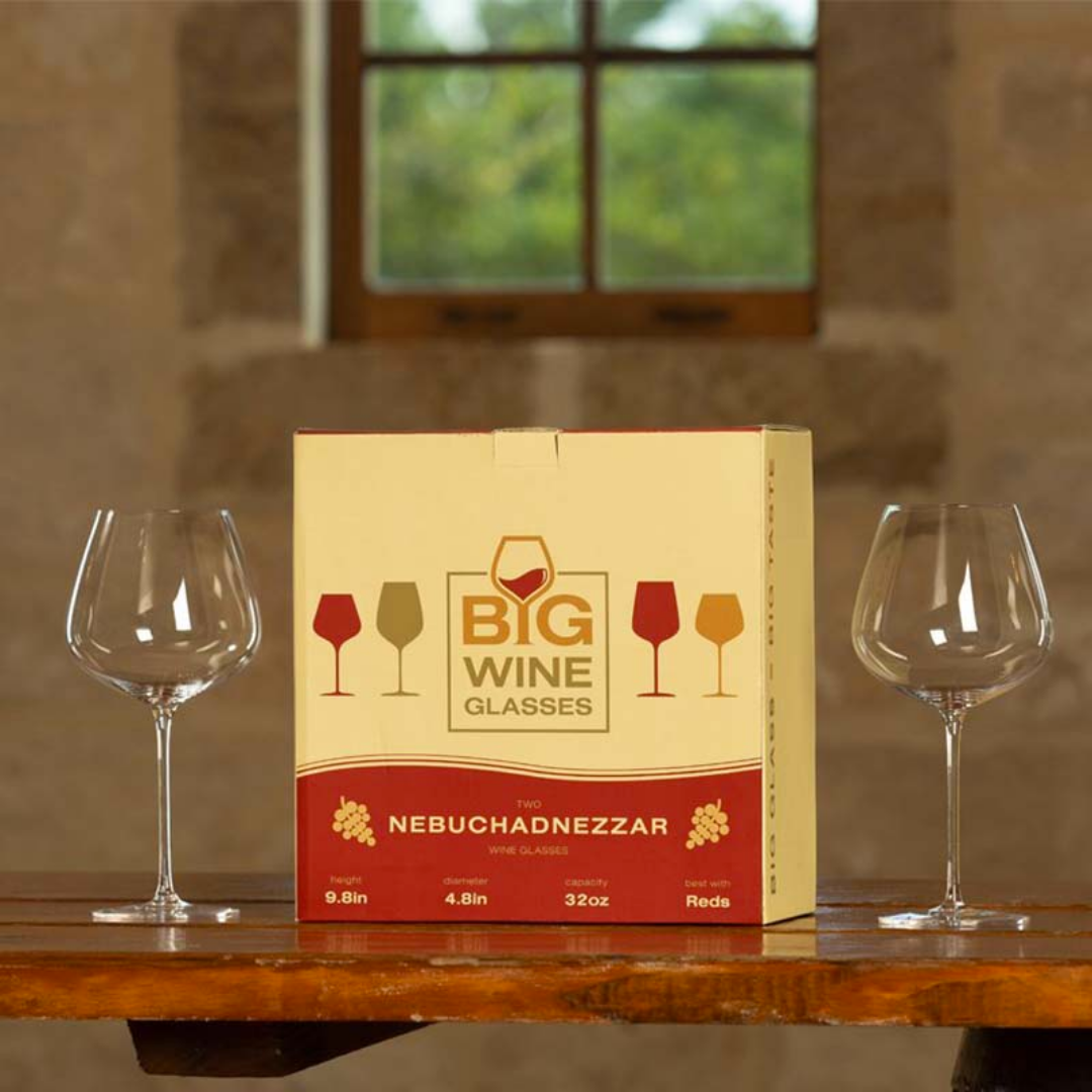 NEBUCHADNEZZAR - Oversize Big Wine Glasses (2 Set) - Decor Addict, LLC