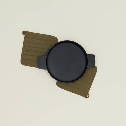 SIMPLE LINEN POT HOLDERS - SET OF 2: IVORY - Decor Addict, LLC