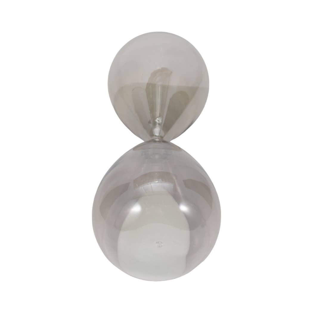 Glass Small Teardrop Silhouette Hourglass - Grey, 20 in. - Decor Addict, LLC