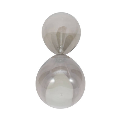 Glass Small Teardrop Silhouette Hourglass - Grey, 20 in. - Decor Addict, LLC