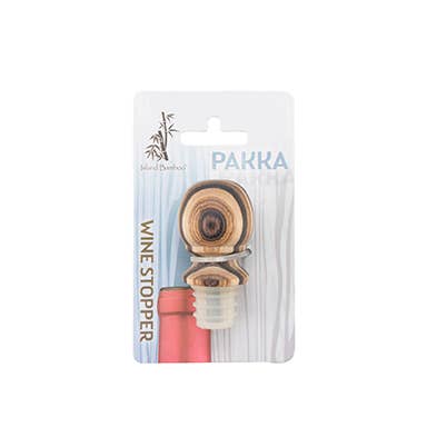 3" Natural Pakka Bottle Stopper - Carded - Decor Addict, LLC