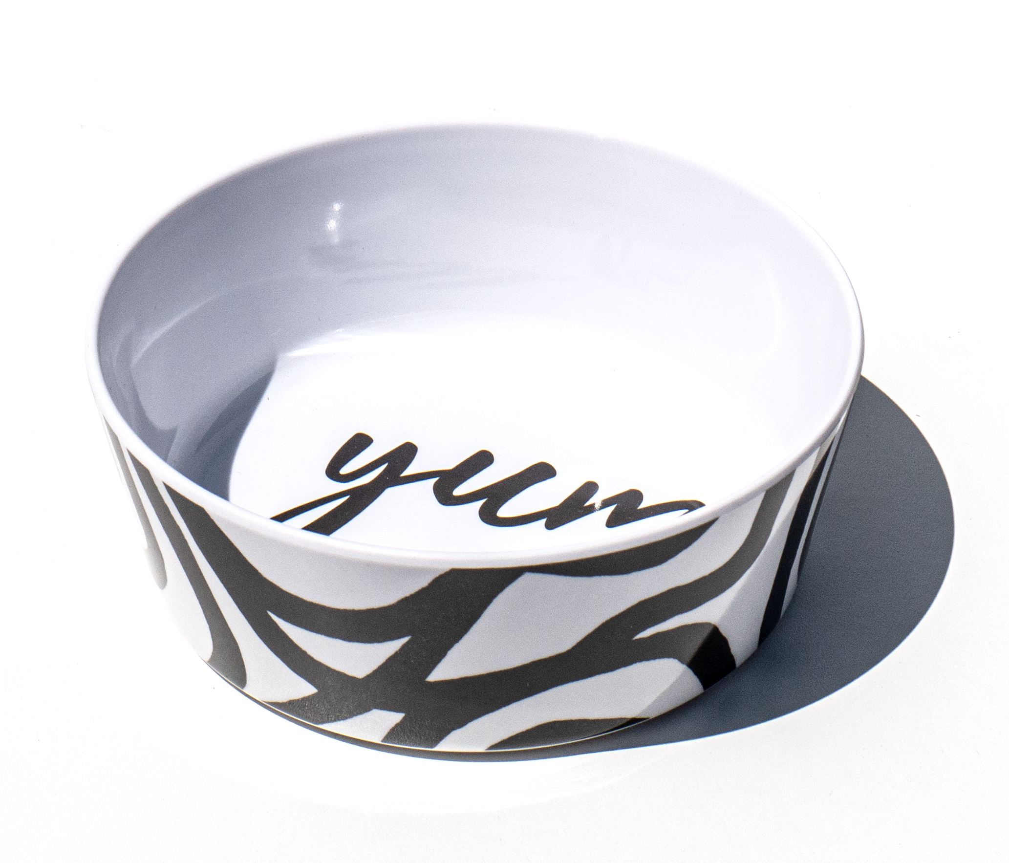 Black and White Yum Lines, Single Wall, Medium Bowl, 3 cups - Decor Addict, LLC