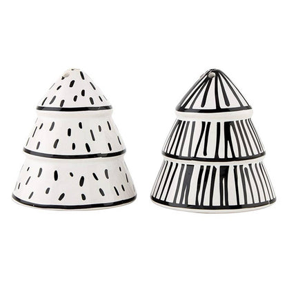Ceramic Salt + Pepper Tree Shakers: Material - Decor Addict, LLC
