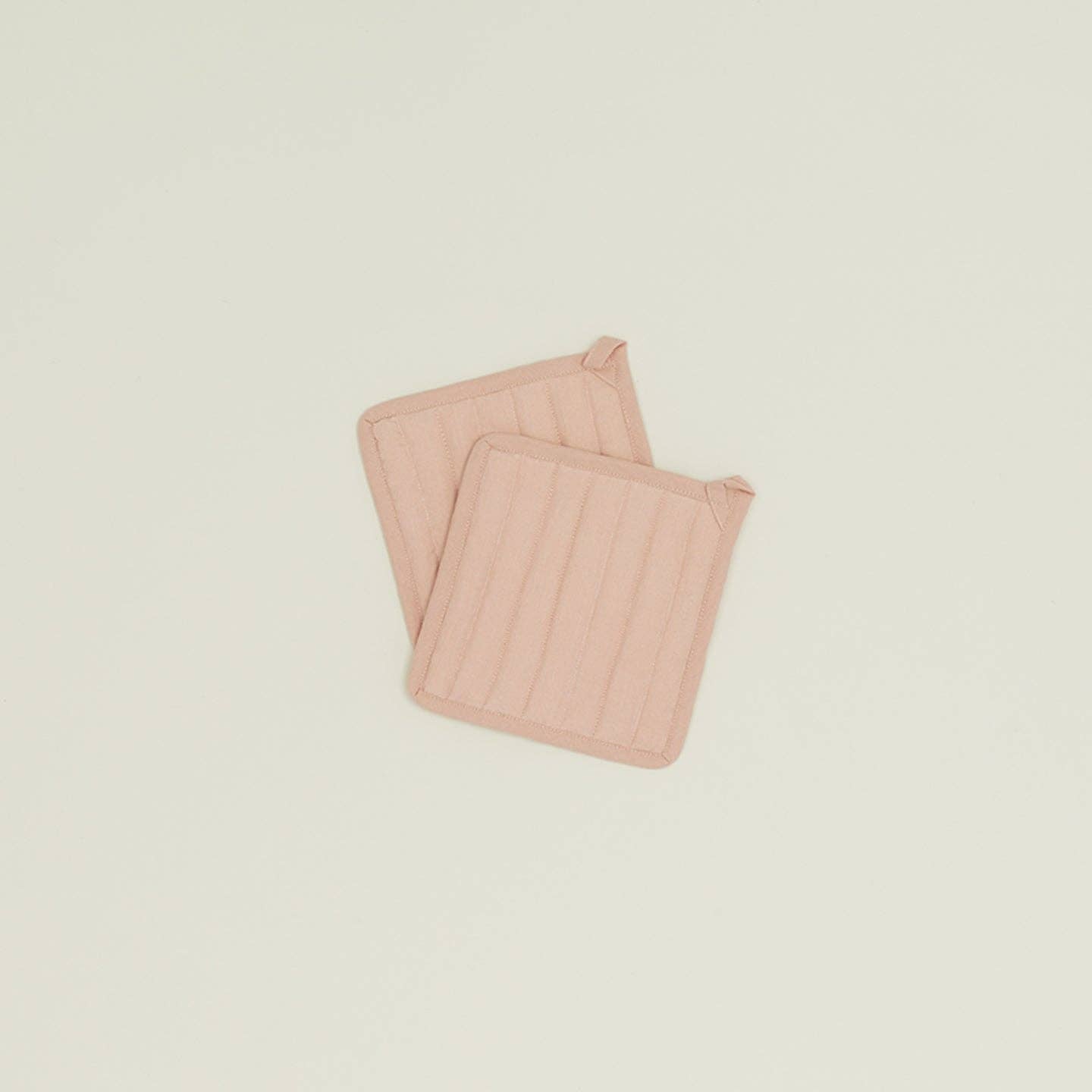 SIMPLE LINEN POT HOLDERS - SET OF 2: IVORY - Decor Addict, LLC