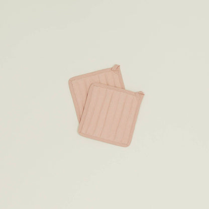 SIMPLE LINEN POT HOLDERS - SET OF 2: IVORY - Decor Addict, LLC