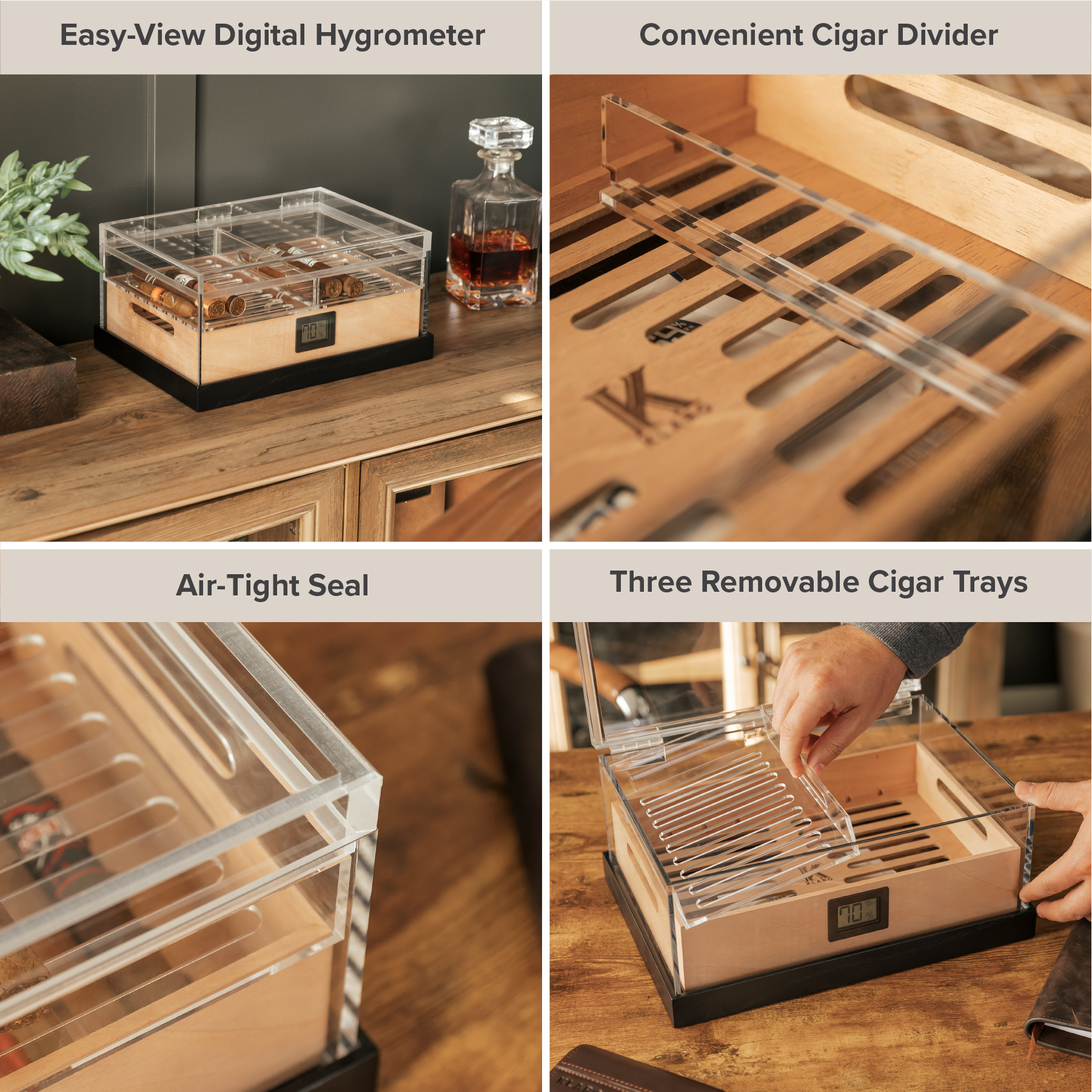 Felix Pro Tupperdor - Acrylic Humidor - Decor Addict, LLC