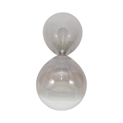 Glass Small Teardrop Silhouette Hourglass - Grey, 20 in. - Decor Addict, LLC