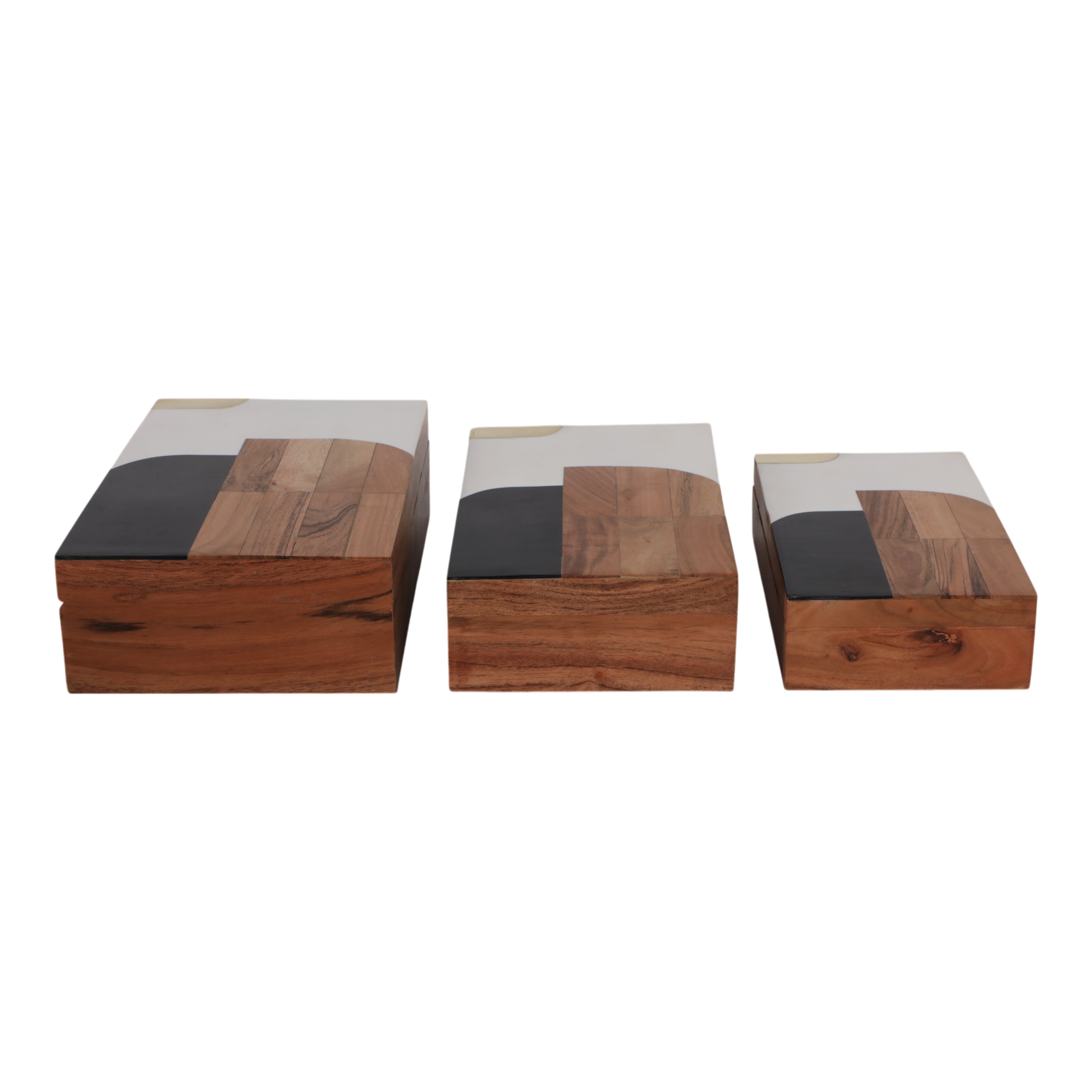 S/3 10/11/12" Mid-century Boxes, Multi - Decor Addict, LLC