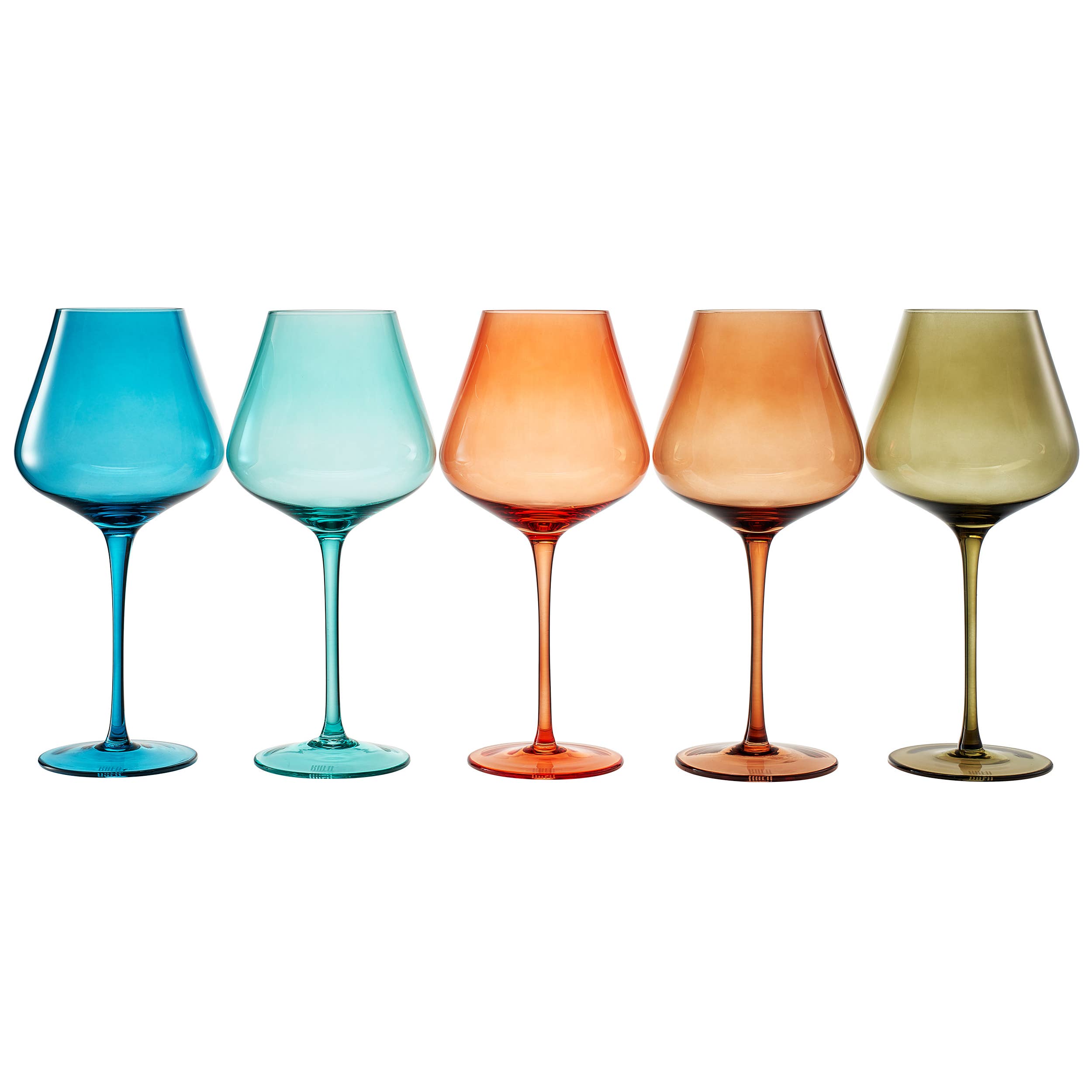 Colors of the French Riviera, Wine Glasses | 5 Set, 20 OZ - Decor Addict, LLC