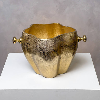Sculpted Gold Wine Cooler - Decor Addict, LLC