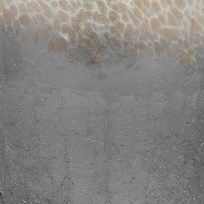 Glass, 12" Crackle Vase, Multi - Decor Addict, LLC