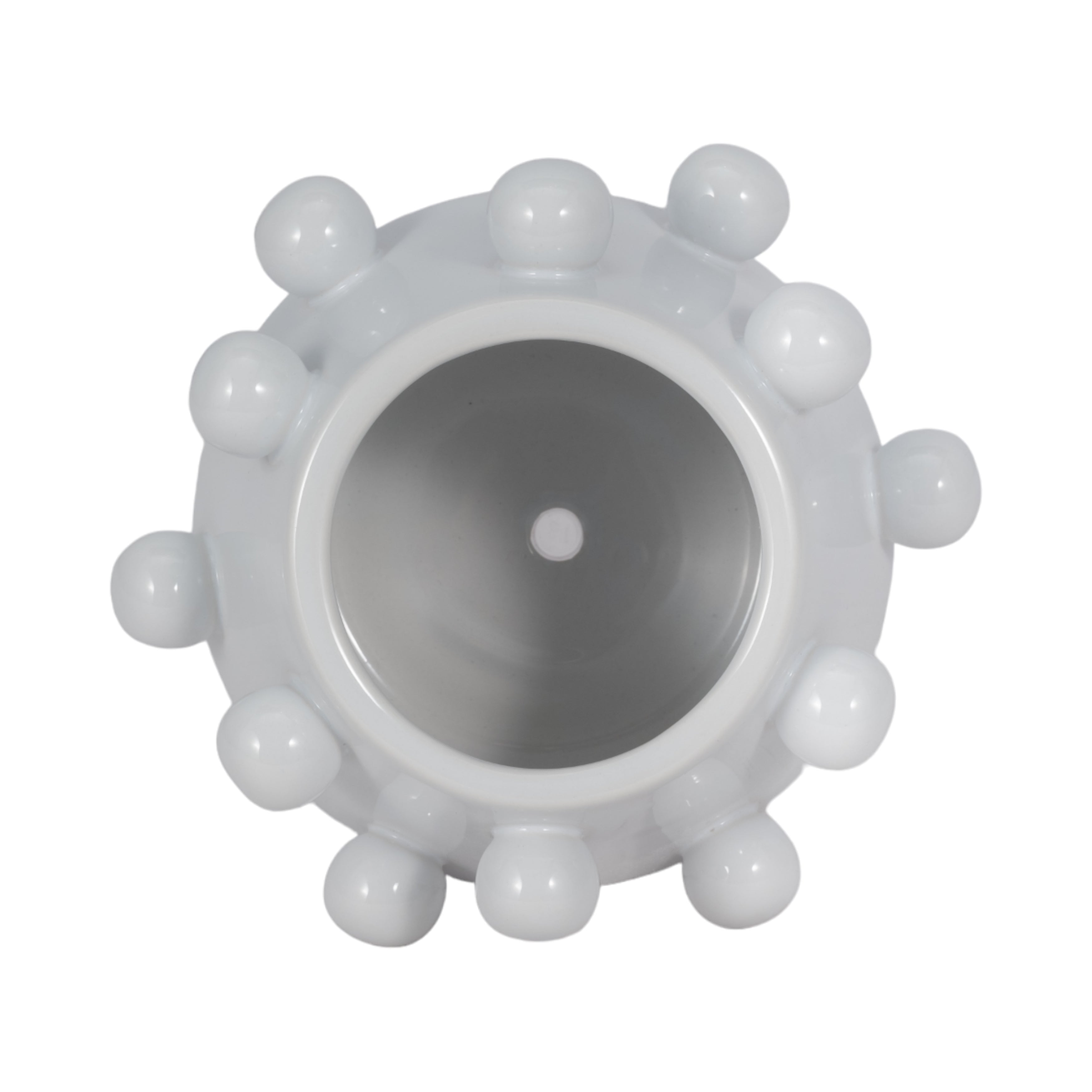 8" Tapered Bubble Planter, White - Decor Addict, LLC