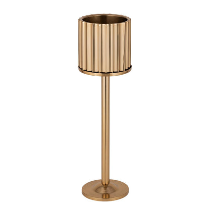 Gold Steel Ice Bucket Medium Double Wall: Gold / STEEL - Decor Addict, LLC
