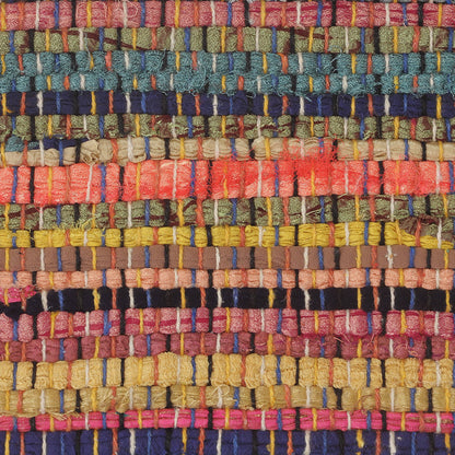 Multicolored Geometric Jute Bordered Accent Rug, 2' x 3': Multi/Tan - Decor Addict, LLC