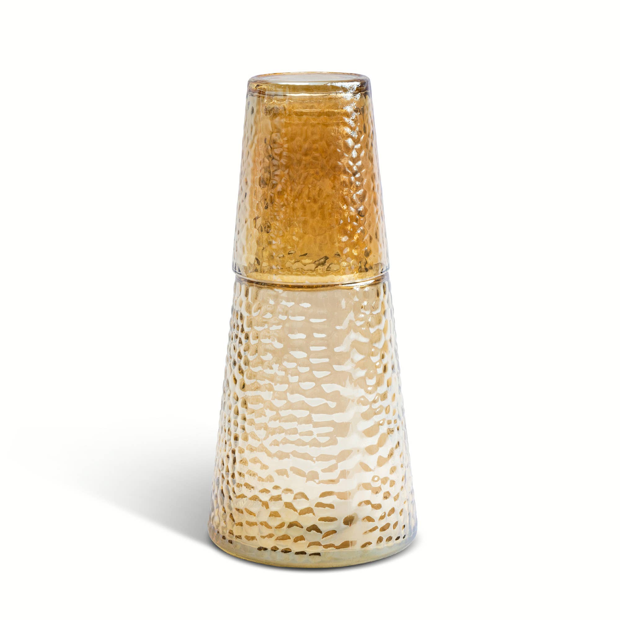 26.3oz Hammered Carafe - Iridescent Clear - Decor Addict, LLC