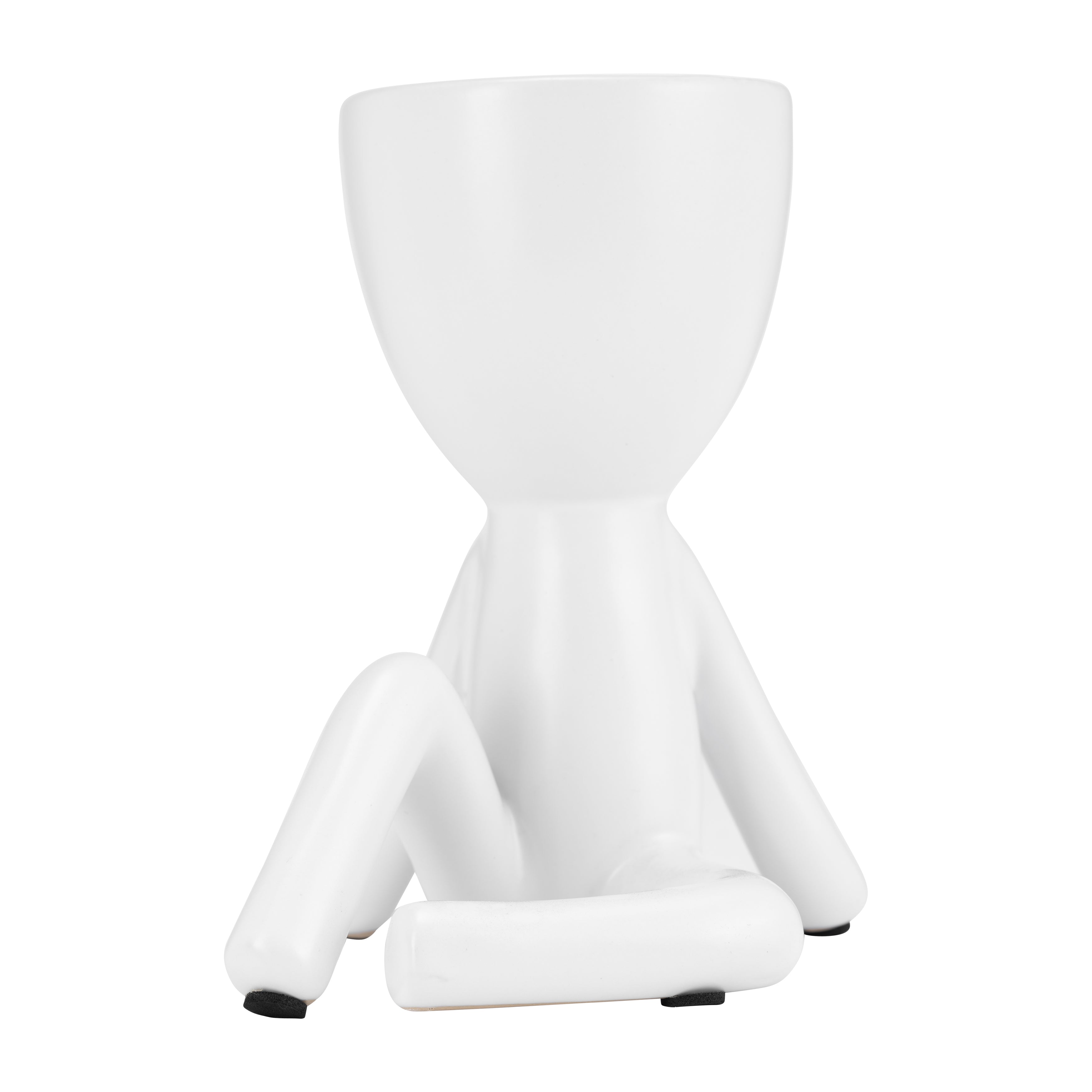 Cer, S/3 8" Sitting Humans, White - Decor Addict, LLC