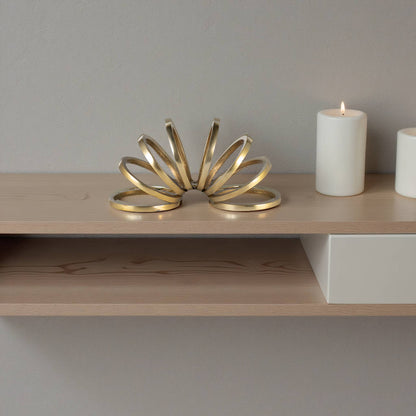 Decorative Sculpture - Gold Metal Slinky Ring, 11 in. - Decor Addict, LLC