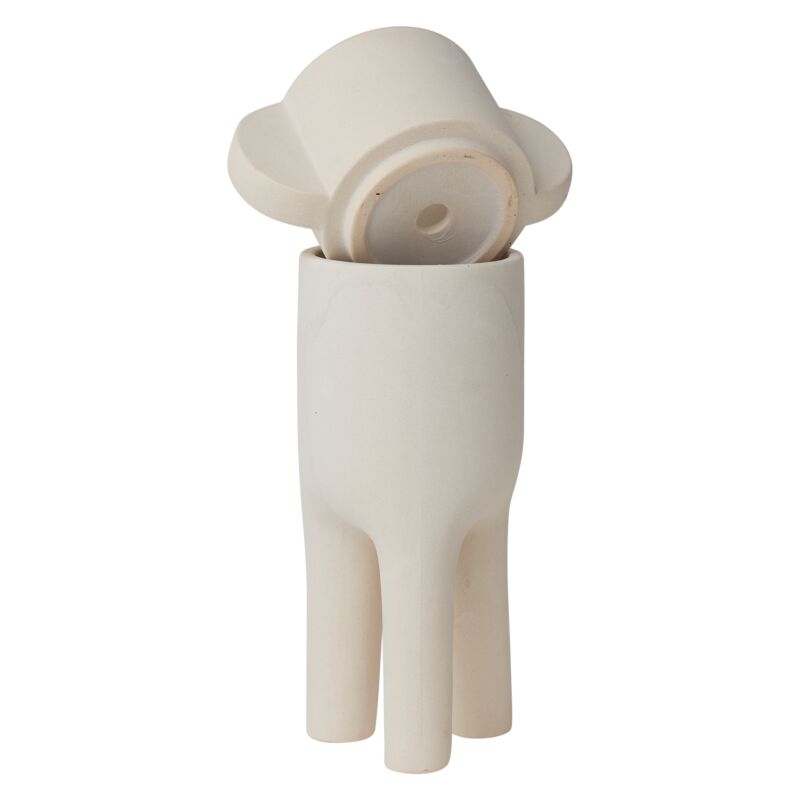 Dache Pot with Saucer — 8" x 5" x 15" - Decor Addict, LLC