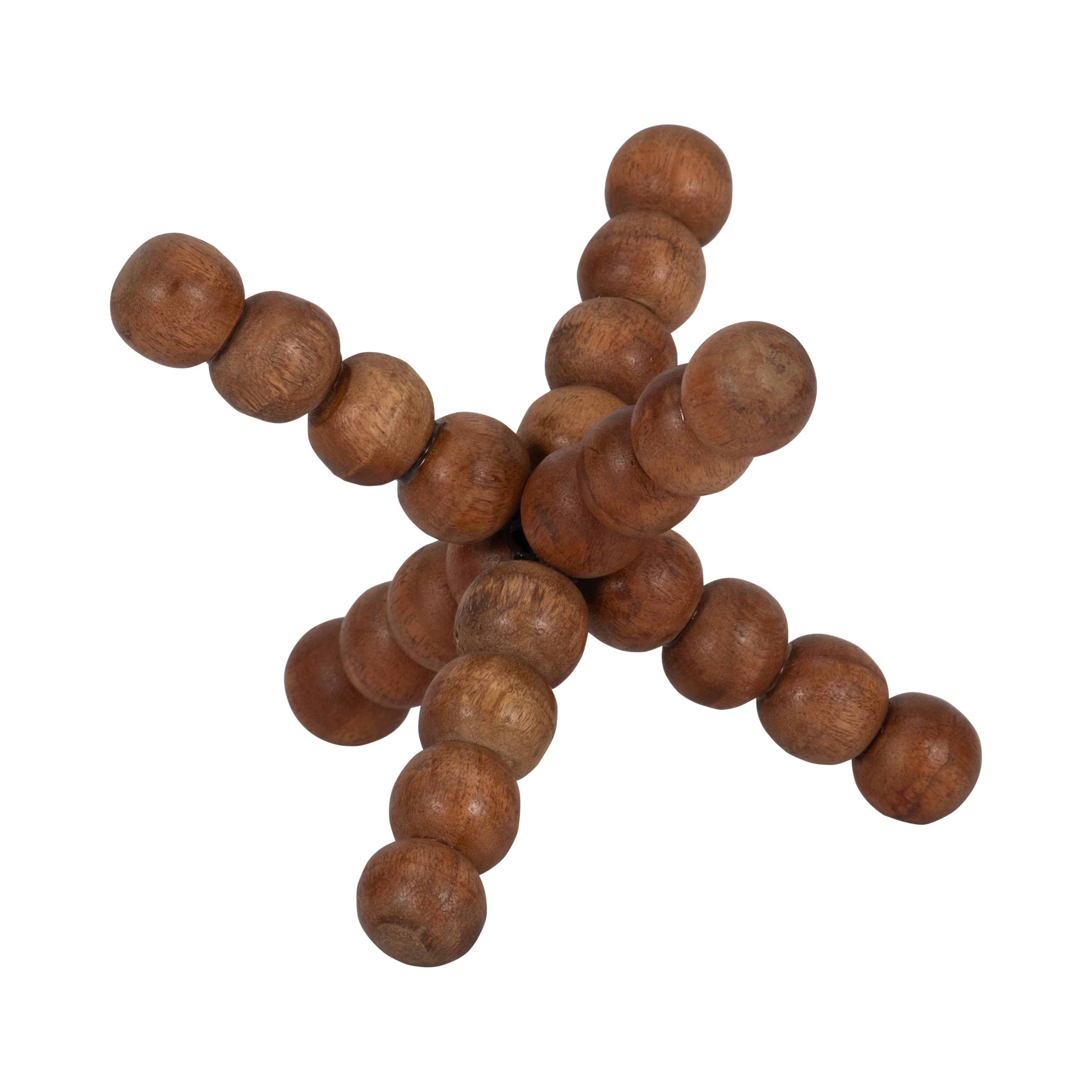 Wood, 6" Beaded Jack, Natural - Decor Addict, LLC