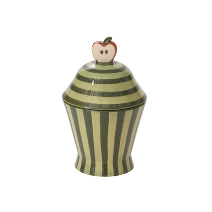 Winter Fruit Canister - Green Stripe Apple