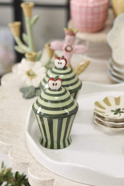 Winter Fruit Canister - Green Stripe Apple - view 4