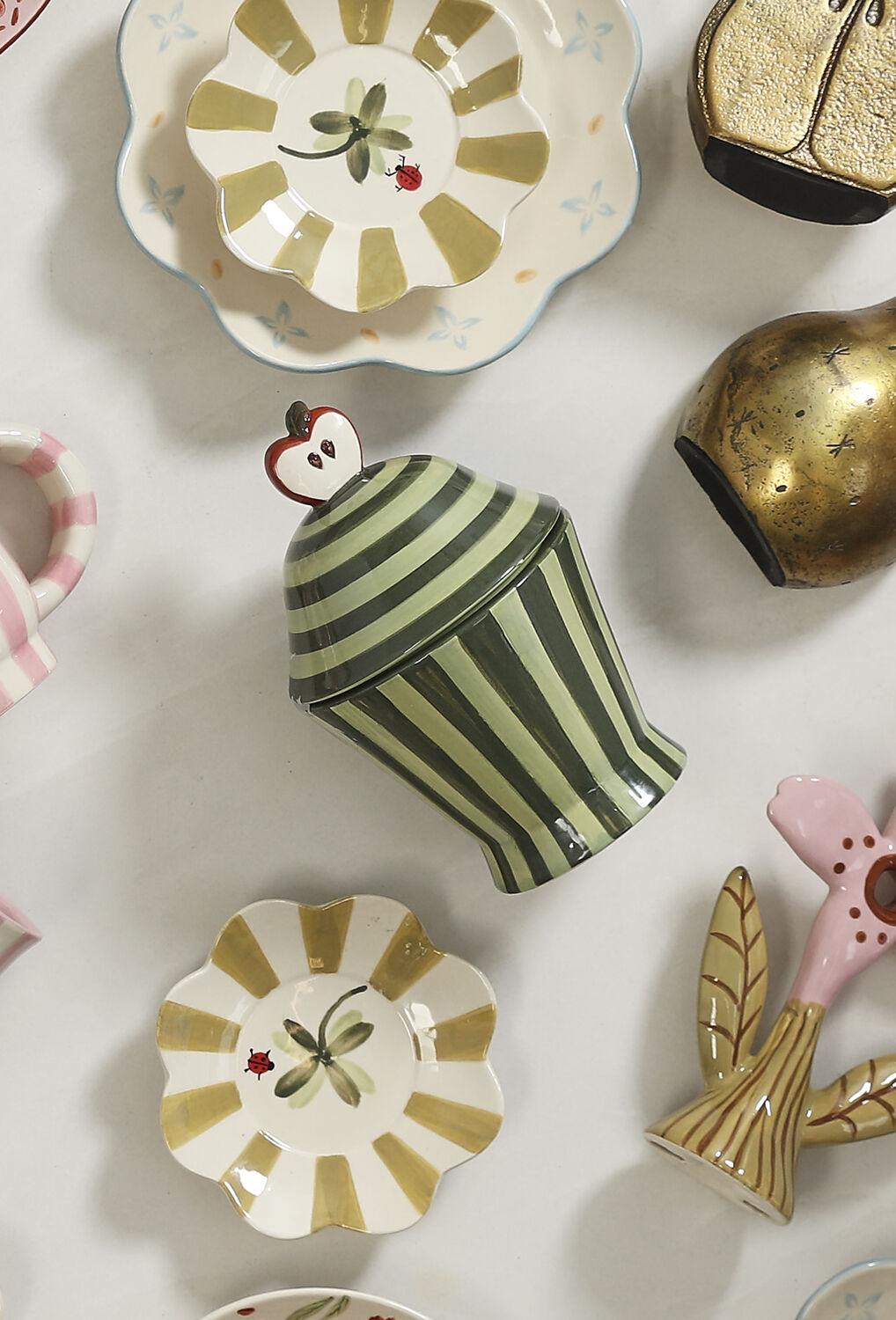 Winter Fruit Canister - Green Stripe Apple - view 5