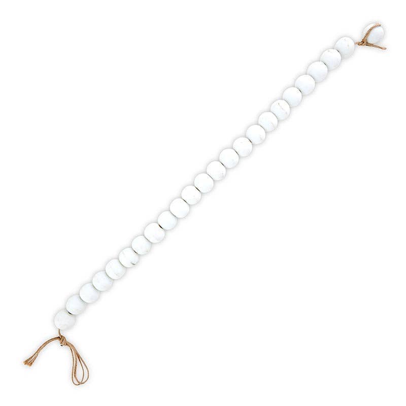 White Glass Decor Beads - Thumbnail 2