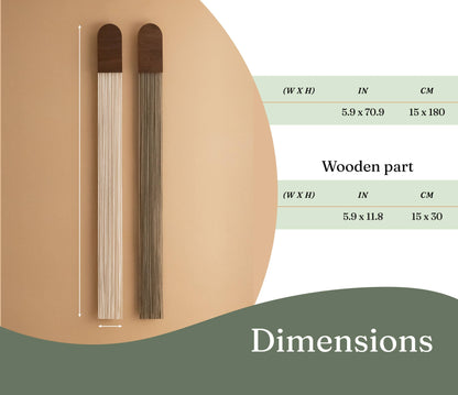 Macrame Fiber Wall Hanging for Elegant Home V80 : Terracotta / Jacobean - Decor Addict, LLC